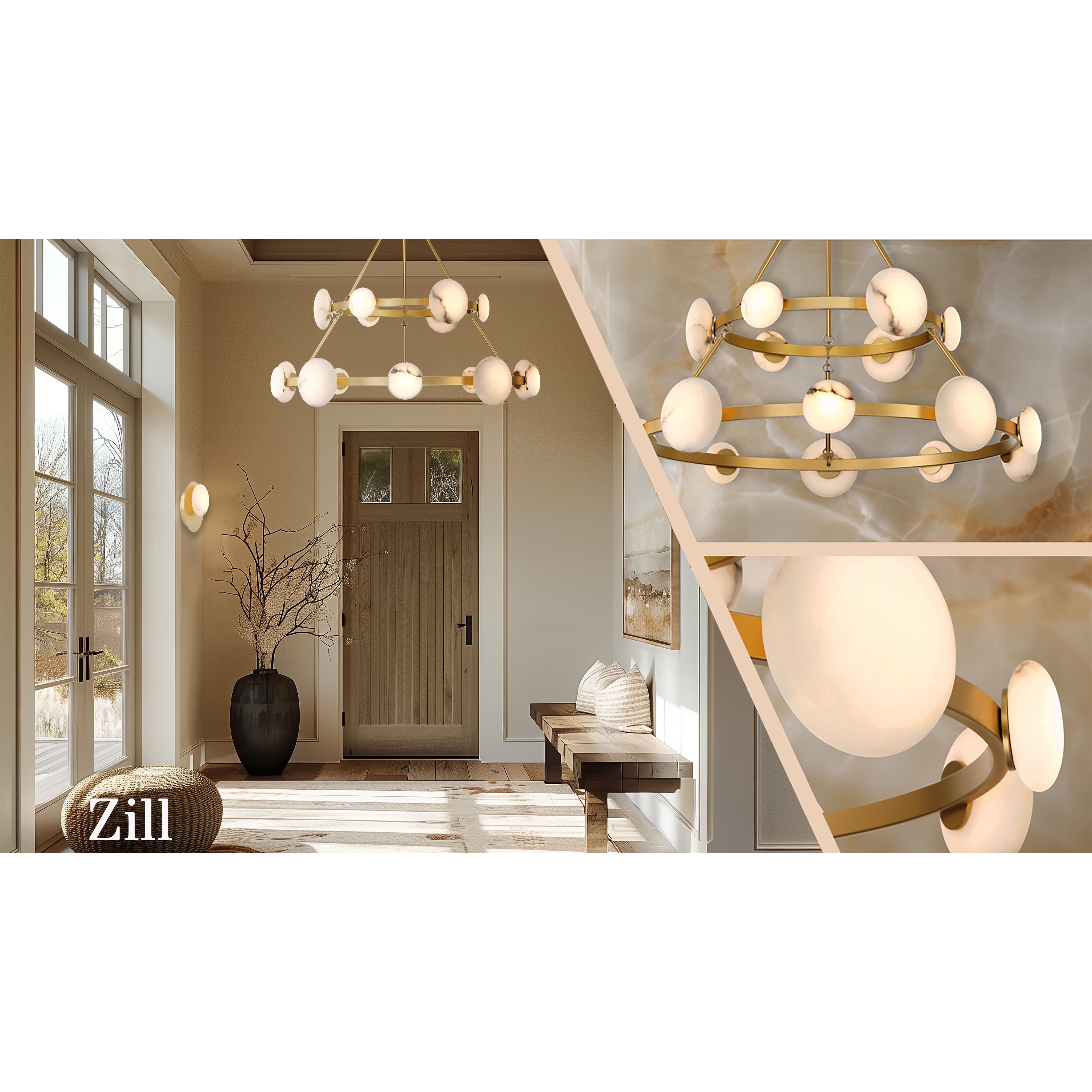Minka-Lavery 3597-864-L Zill LED 48.03 inch Lily Gold Island